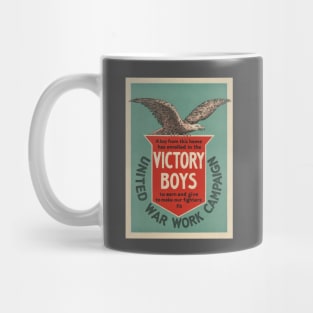 1918 WWI Victory Boys United War Work Poster Mug